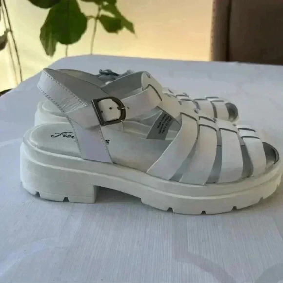 Free People Delaney Fisherman Platform Sandals White EU 37 US 7 - Picture 5 of 6